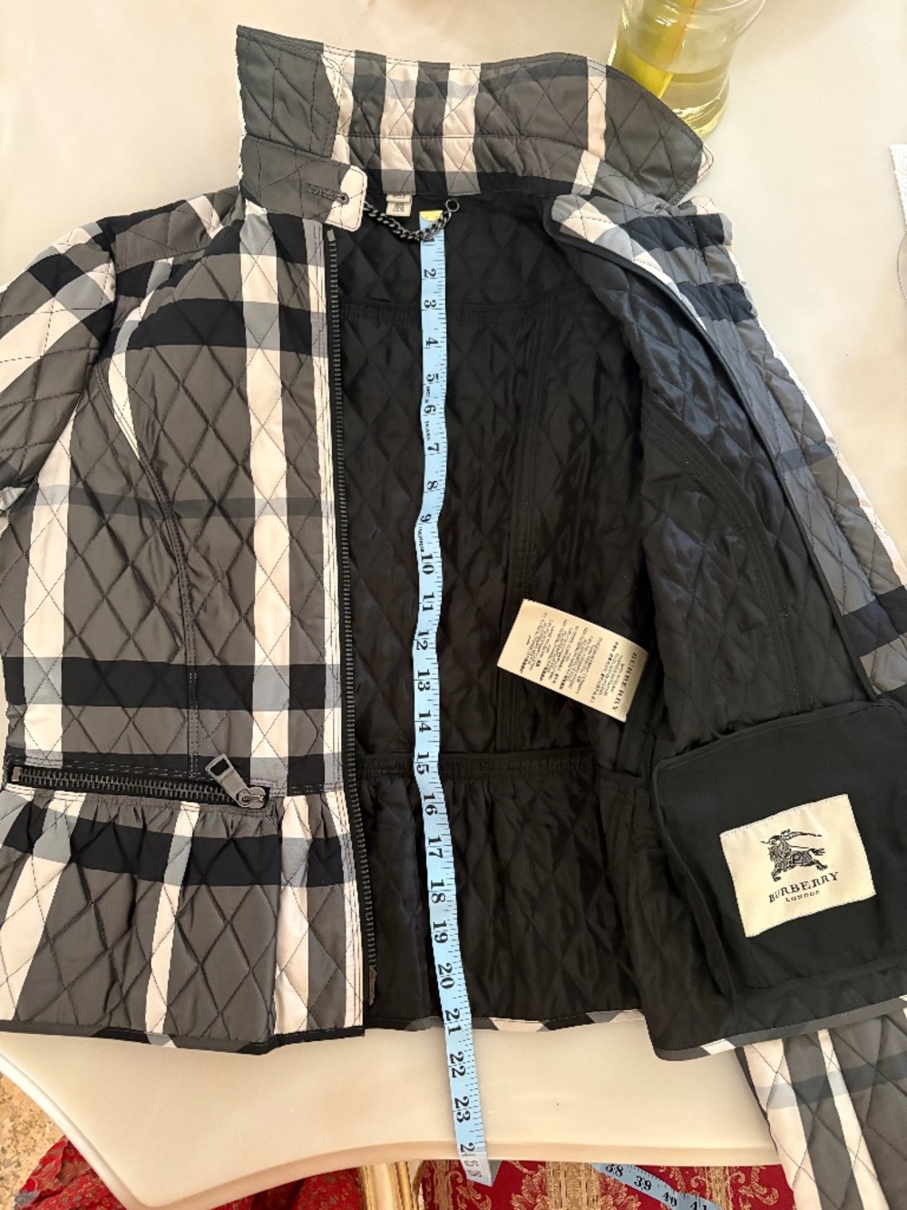 BURBERRY PEPLUM QUILTED JACKET !! - Picture 8 of 8